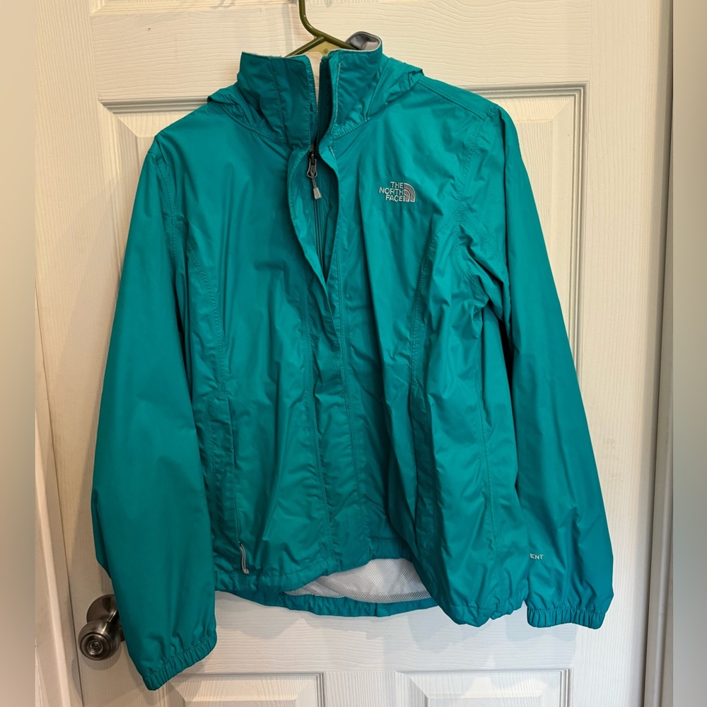 Teal Northface Rain Jacket Medium - image 1